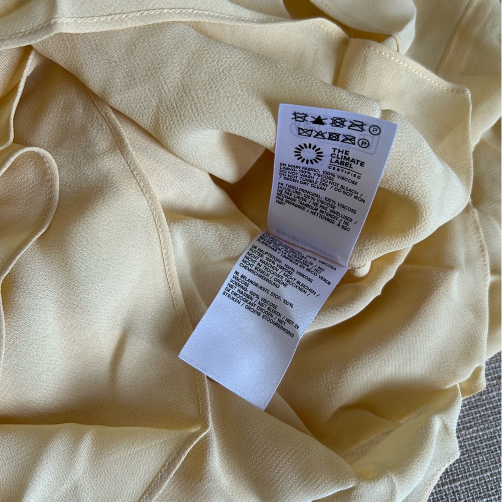 Reformation Hiroka Midi Dress - Parmesan Light Yellow Beige French - Picture 8 of 10